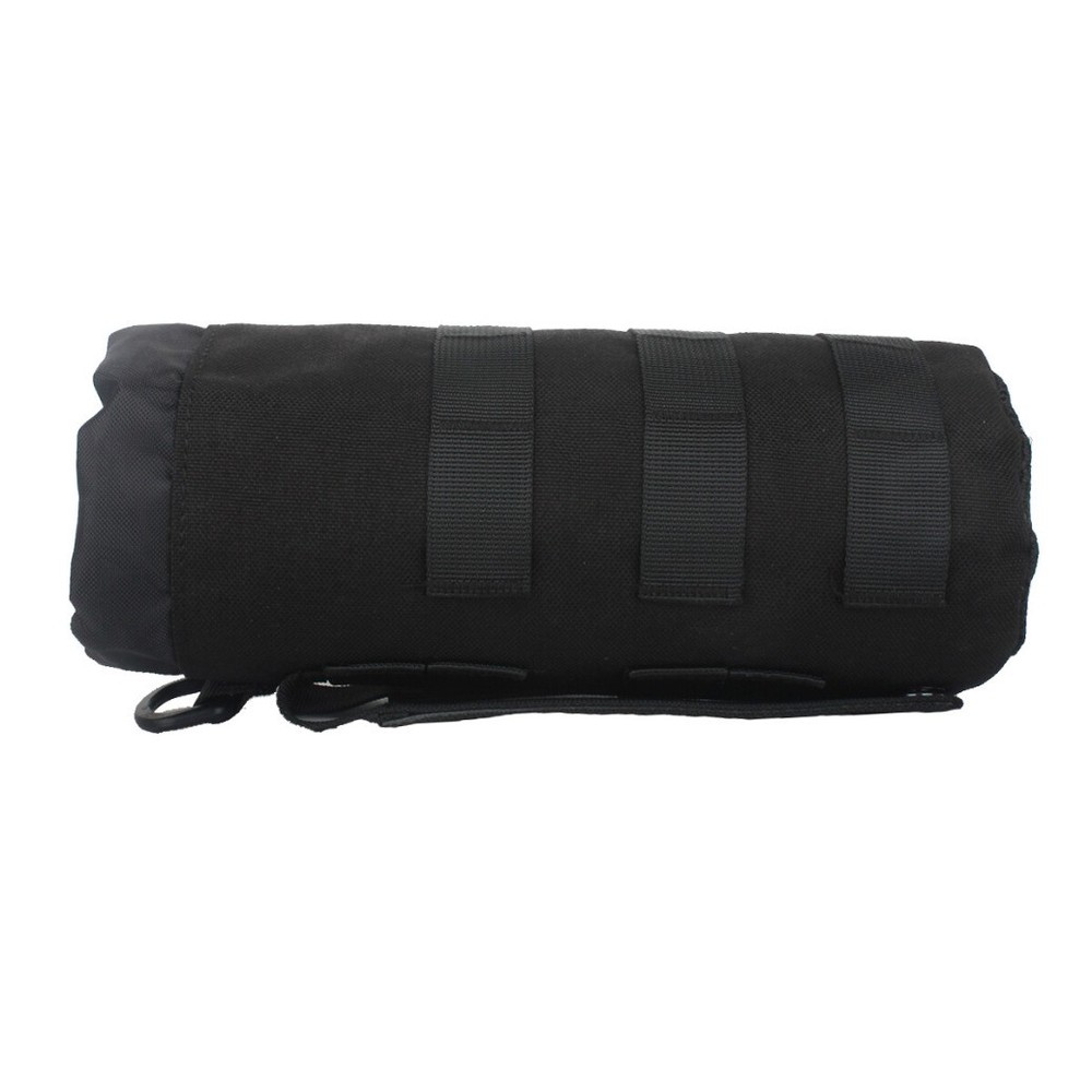 Tactical MOLLE Water Bottle Pouch with Drawstring Open Top & Mesh Bottom Holder