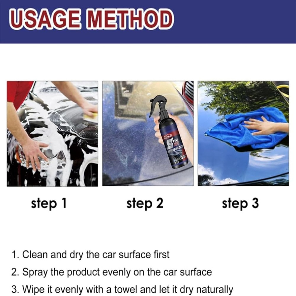 3PCS Multi-Functional Coating Renewal Agent, 3 in 1 Ceramic Car Coating...