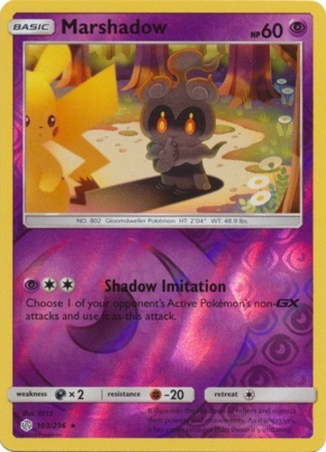 Marshadow - 103/236 - Reverse Holo  Rare - Cosmic Eclipse - NM/M