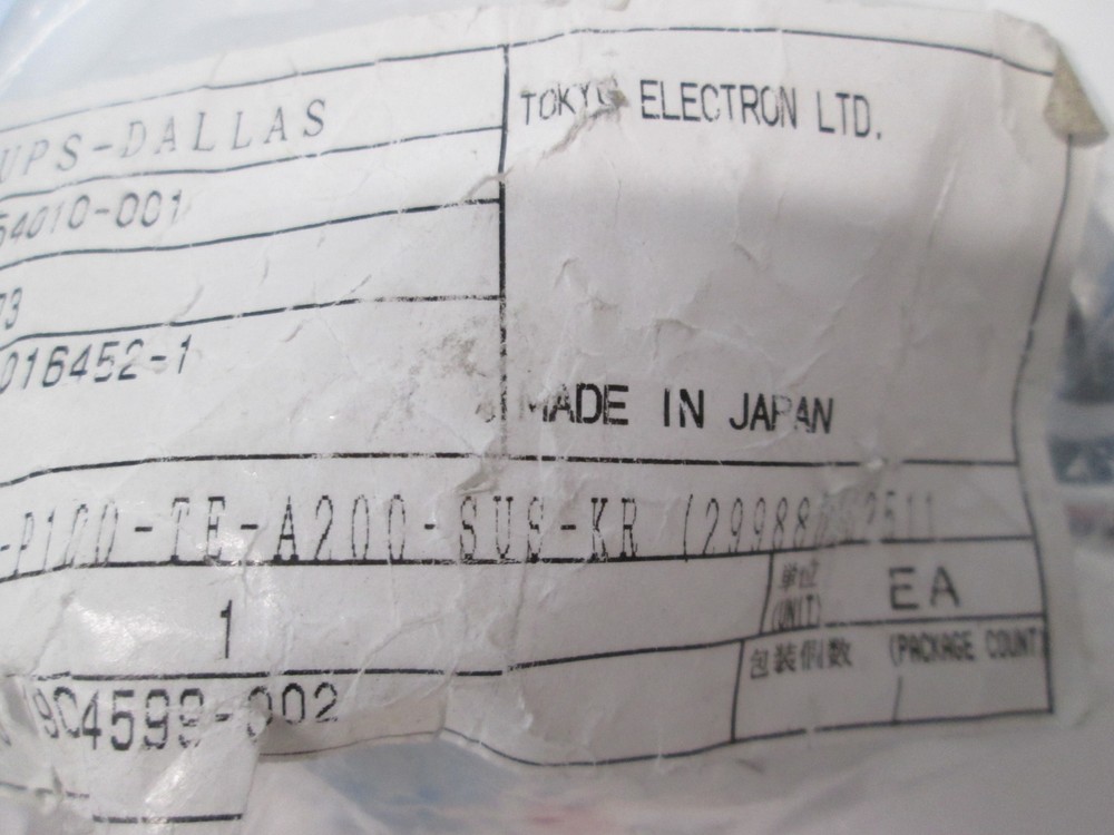 TEL Tokyo, FF-P100EPF-SUS, Flowmeter, DC12-24V, New