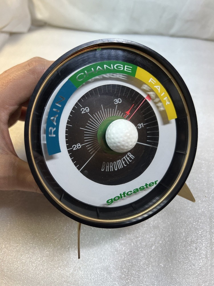 RARE VINTAGE REMEMBRANCE USA GOLF GOLFCASTER BAROMETER