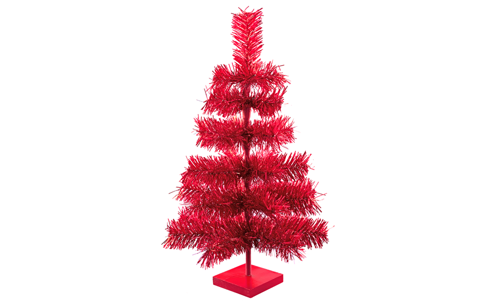 Artificial Tinsel Christmas Trees Decorative Display Table-Top Multi Colors