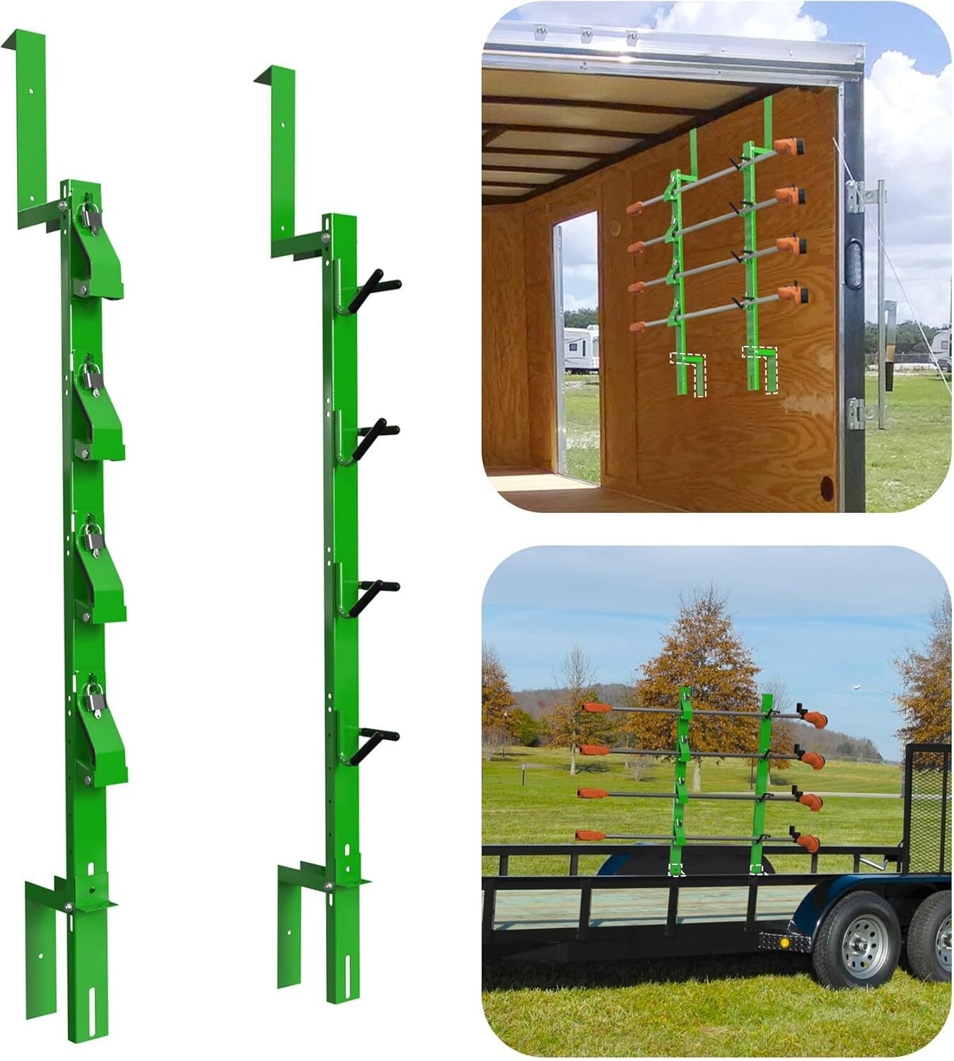 4 Place Lawn  Accessories  Weed Eater Racks for Trailers Trimmer Racks w/Lock