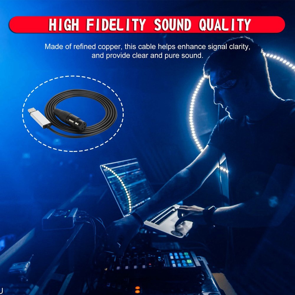 🌟USB to DMX Interface Adapter DMX512 Stage Light Controller Cable For Computer