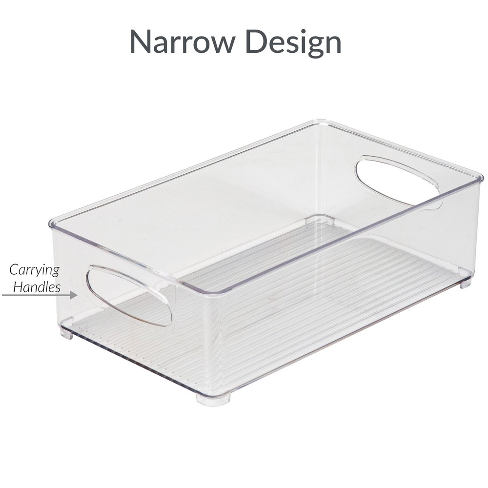 Medium 10" x 6" Vertical Stripe Cabinet Organizer Clear
