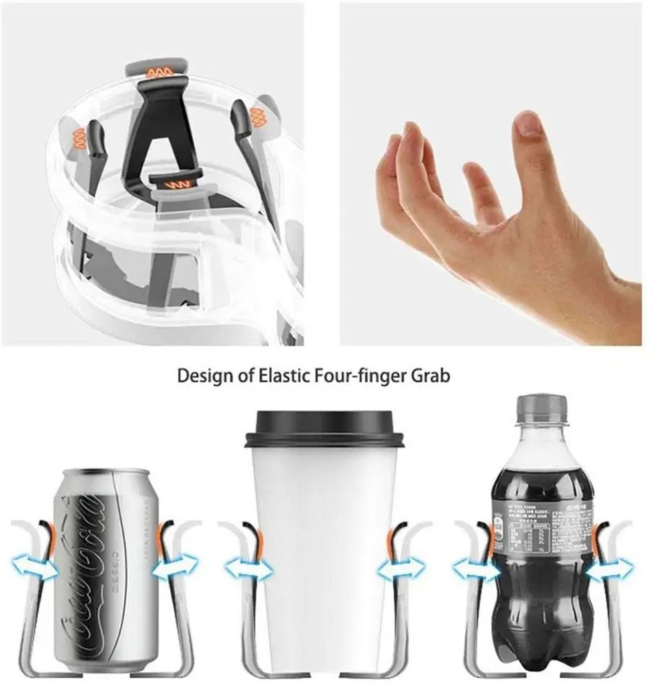 2x Car Cup Water Bottle Holder Insert Adapter Extender Expandable Removable Base