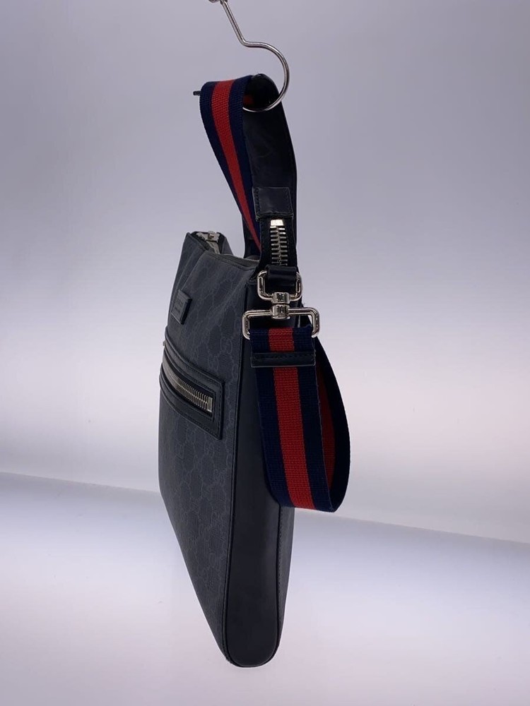 GUCCI shoulder bag leather Black total pattern 474137 Used