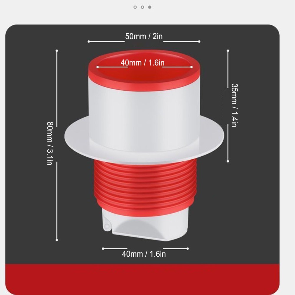 2-Pack PVC Floor Drain Backflow Preventer Convenient Drainage For Kitchen Y