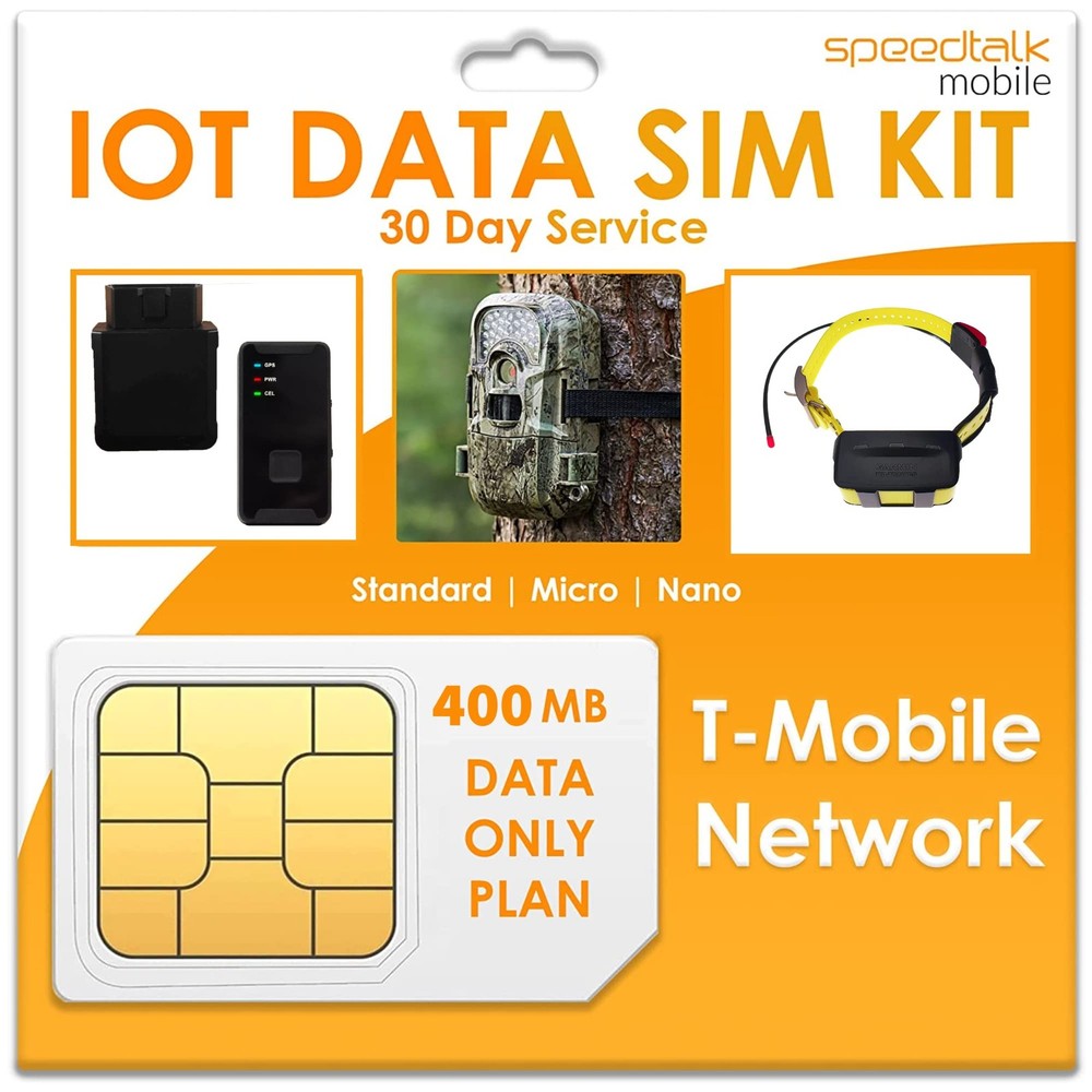 SpeedTalk Mobile Data Only SIM Card Kit - 400MB 4G LTE WiFi Hotspot MiFi...