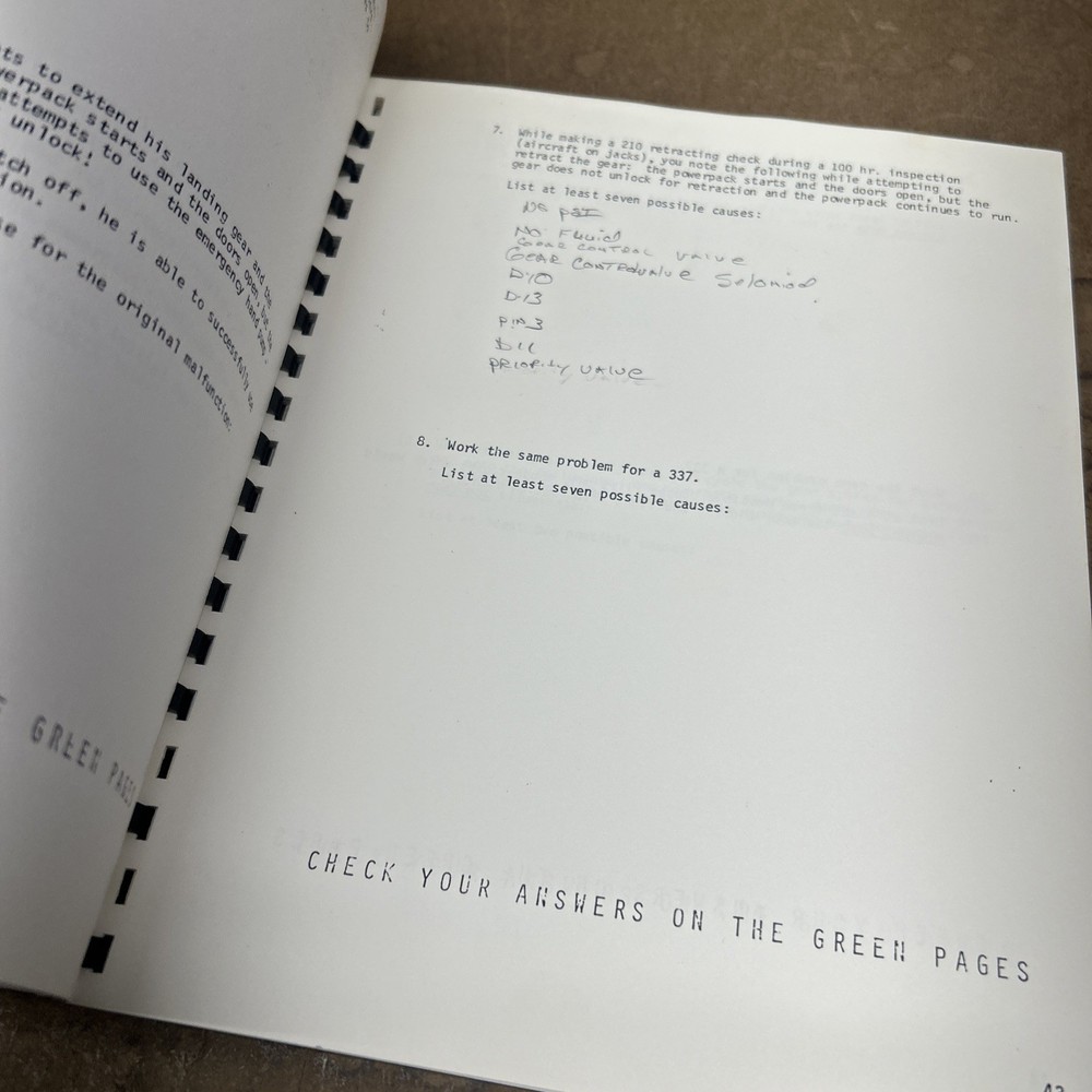 Cessna Single Engine Landing Gear 2 Student Workbook