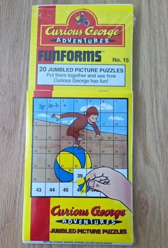 Curious George Adventures Funforms 20 Jumbled Picture Puzzles New