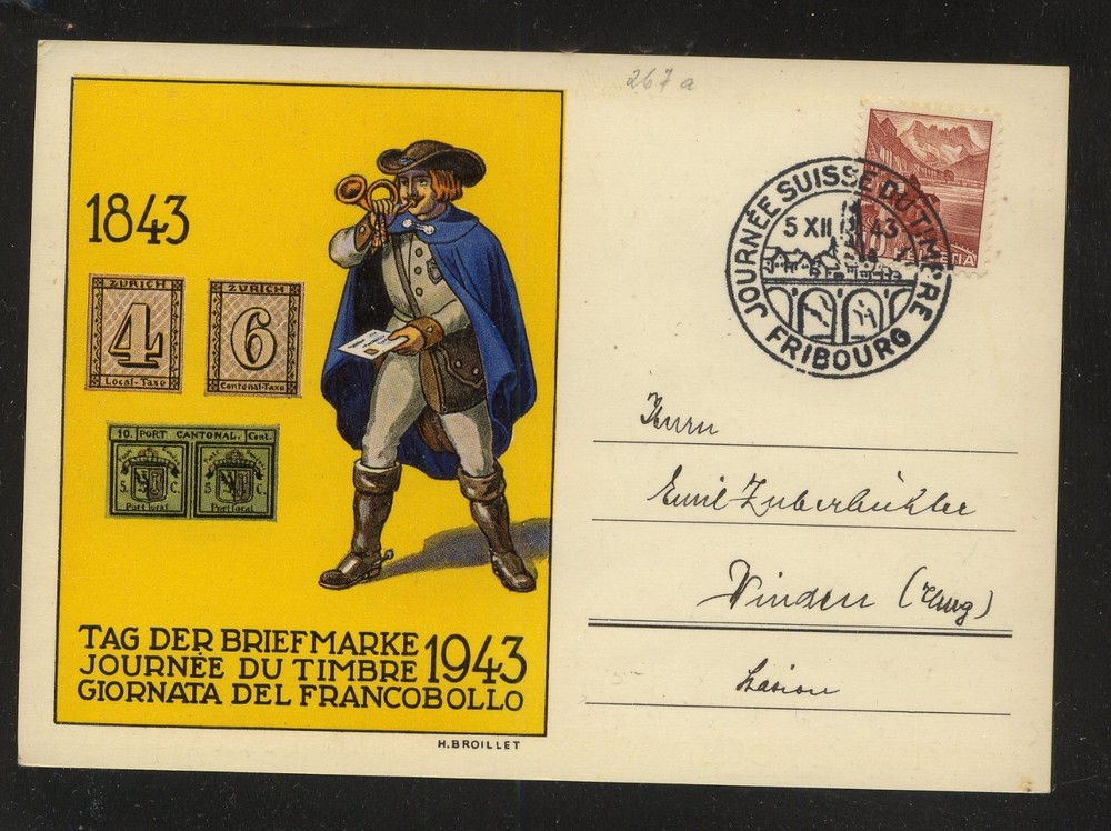 Switzerland  nice  stamp  show  cover   1943             MS1006