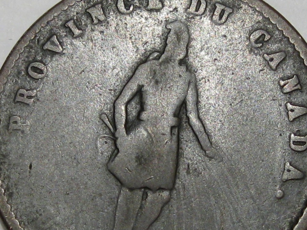 1852 Quebec Canada Half Penny Token. #194