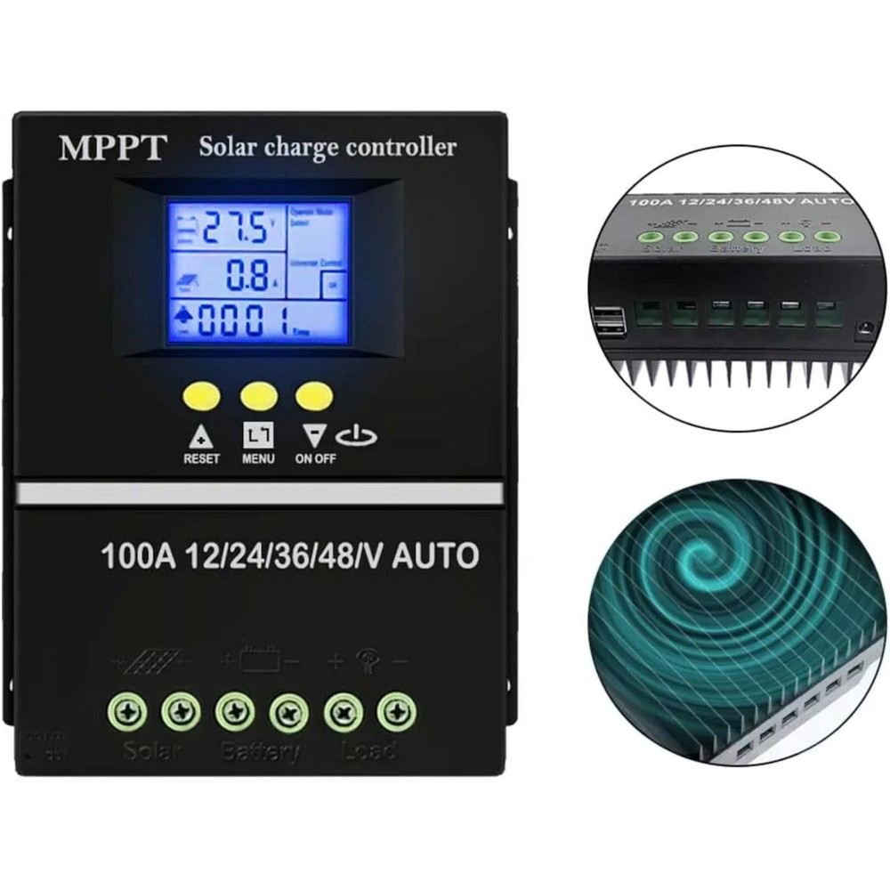 MPPT 100A 12V/24V/36V/48V Solar Charge Controller Auto Controller Battery Charge