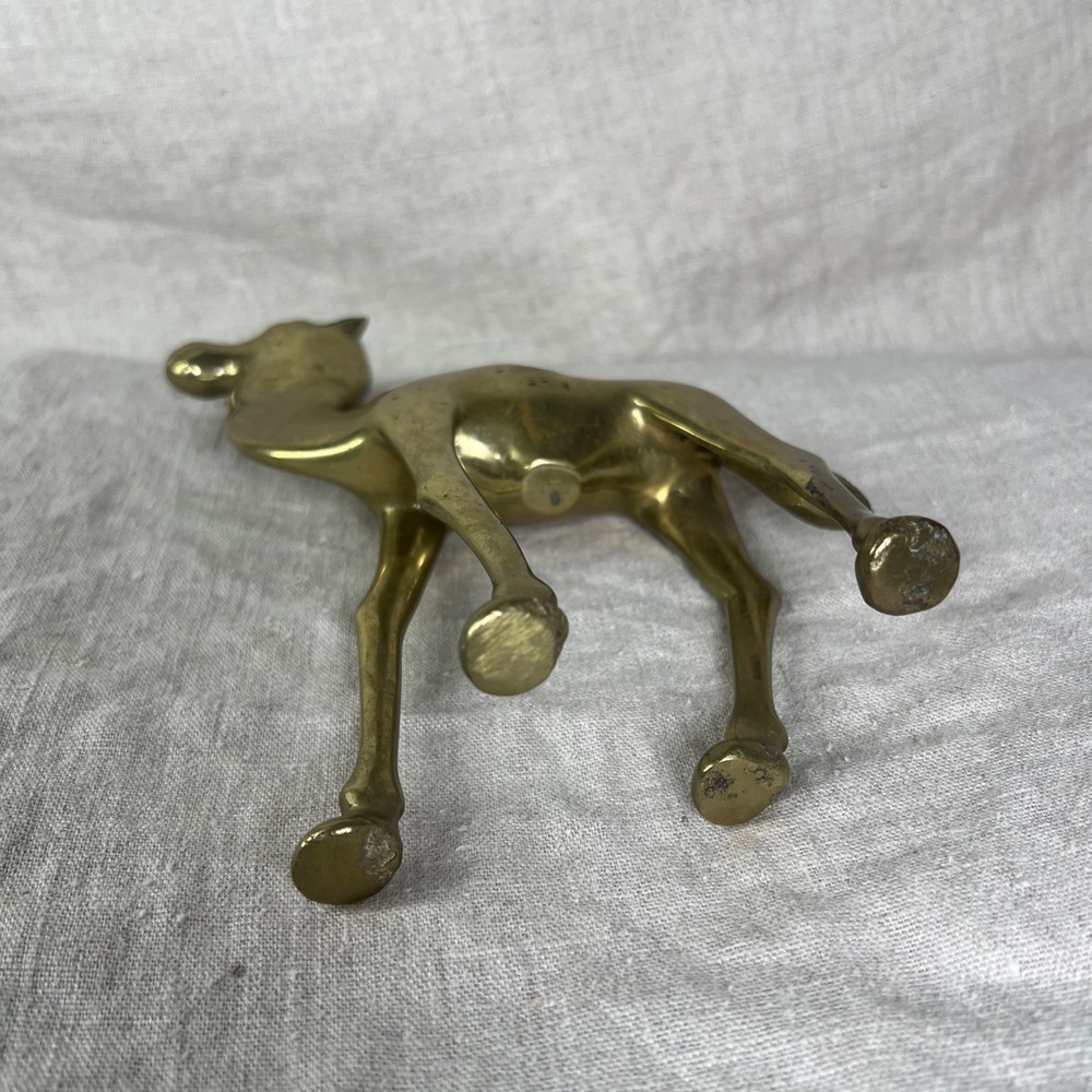 Brass Camel Figurine Statue 7.5”