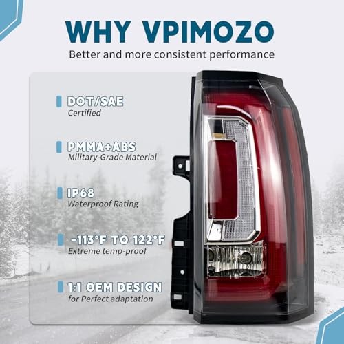 LED Tail Lights Compatible With 2015 2016 2017 2018 2019 Right Passenger Side