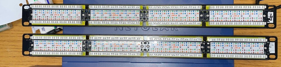 2x Cable Matters CAT6 24-Port Rackmount Patch Panel P24T-KAA CAT 6