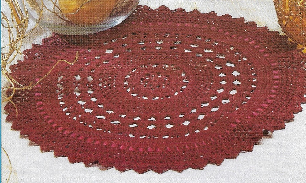 Christmas Shells Doily crochet pattern instructions