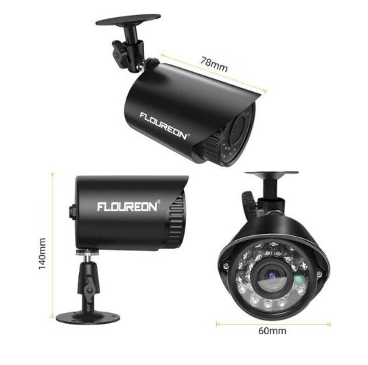 2 PACK Floureon Security Camera 720P; CCTV System Camera Connects with DVR & NVR