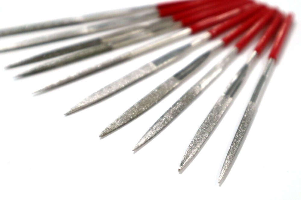 10 pc DIAMOND NEEDLE FILE SET, 5-1/2" O.A.L. B573