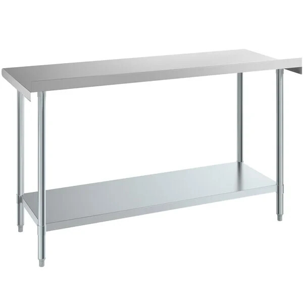 Stainless Steel 60" x 24" NSF Kitchen Restaurant Work Prep Table with Backsplash