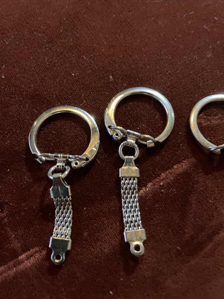 12 Vintage Silver Plate Key Ring Findings