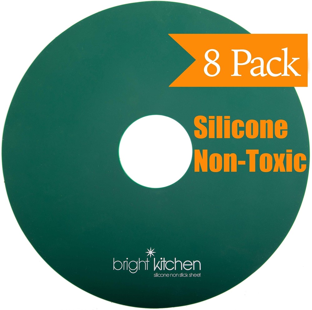 8 Silicone Dehydrator Sheets NON-Toxic for Nesco Round Dehydrators Fruit Roll