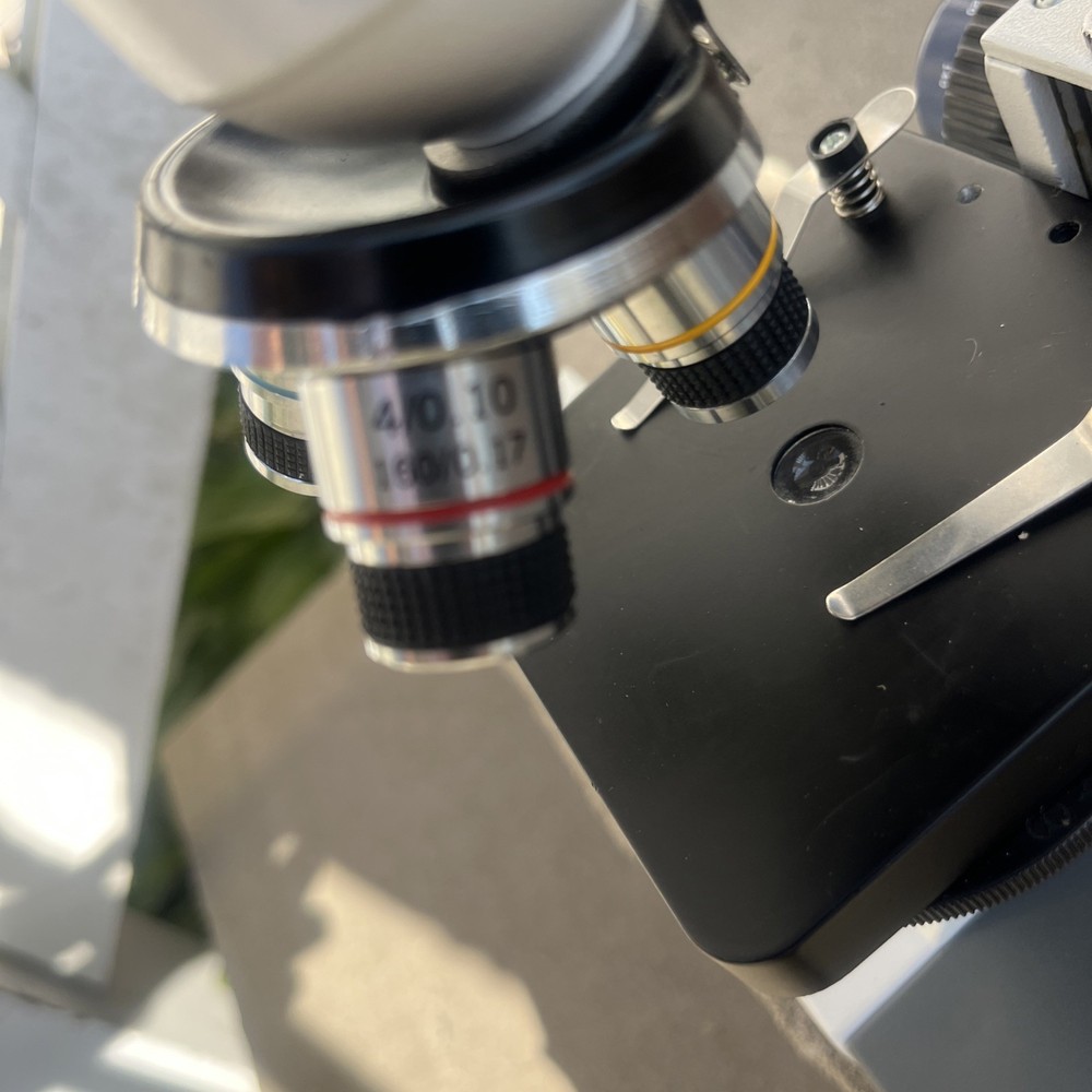 Am Scope Microscope With Case Of Starter Slides