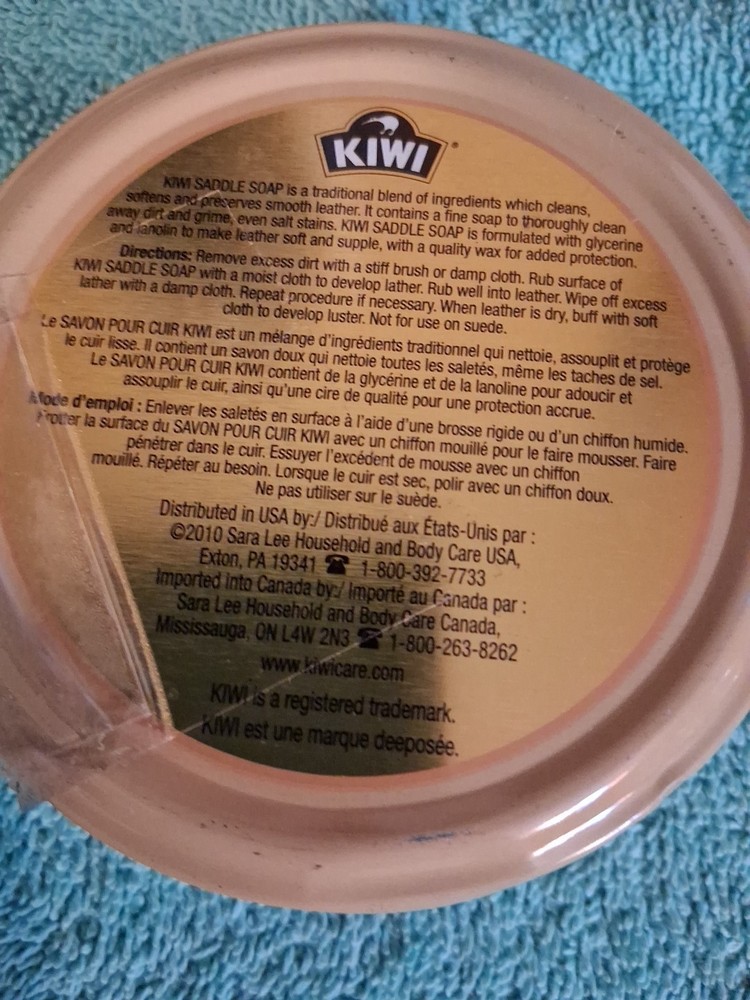 Kiwi Saddle Soap Cleans, Softens And Preserves