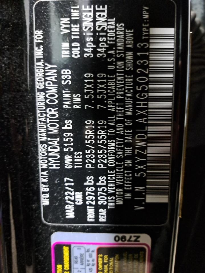 Lh Driver Side 2017 Santa Fe Camera/Projector Sku#4357598