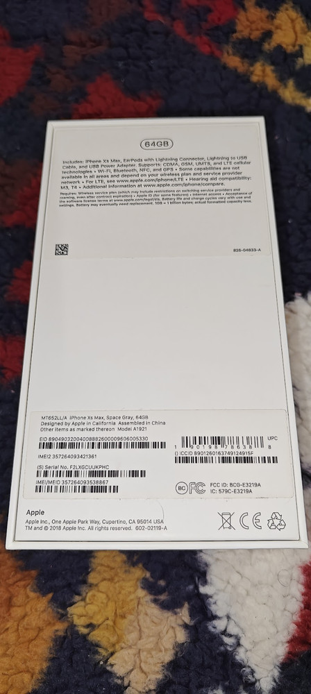 2 iPhone XS Boxes Original Apple Retail Packaging with Manual Sim Tool Only