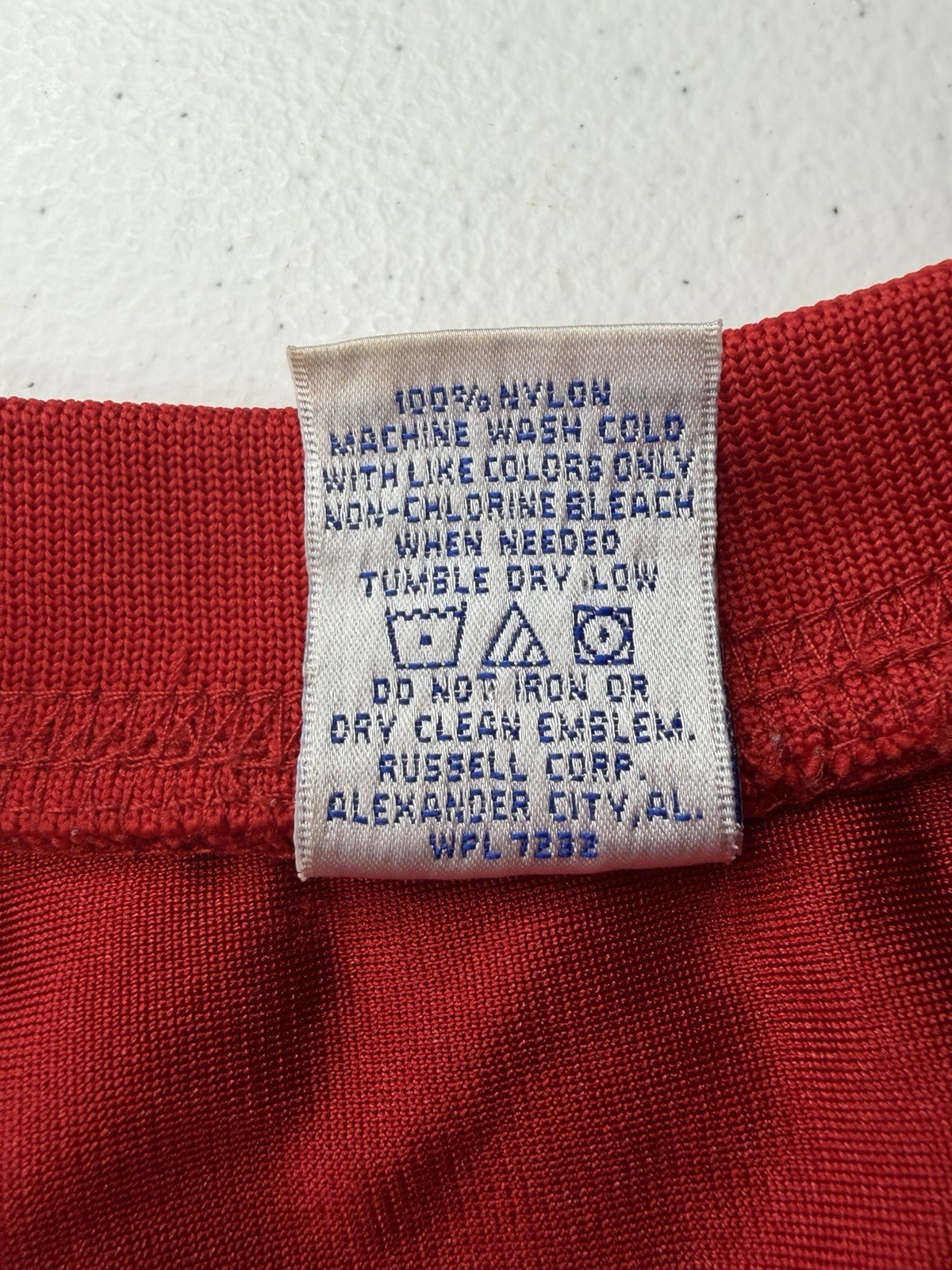 Vintage Russell Athletic Football Practice Jersey #24 Red Mesh XL 90s