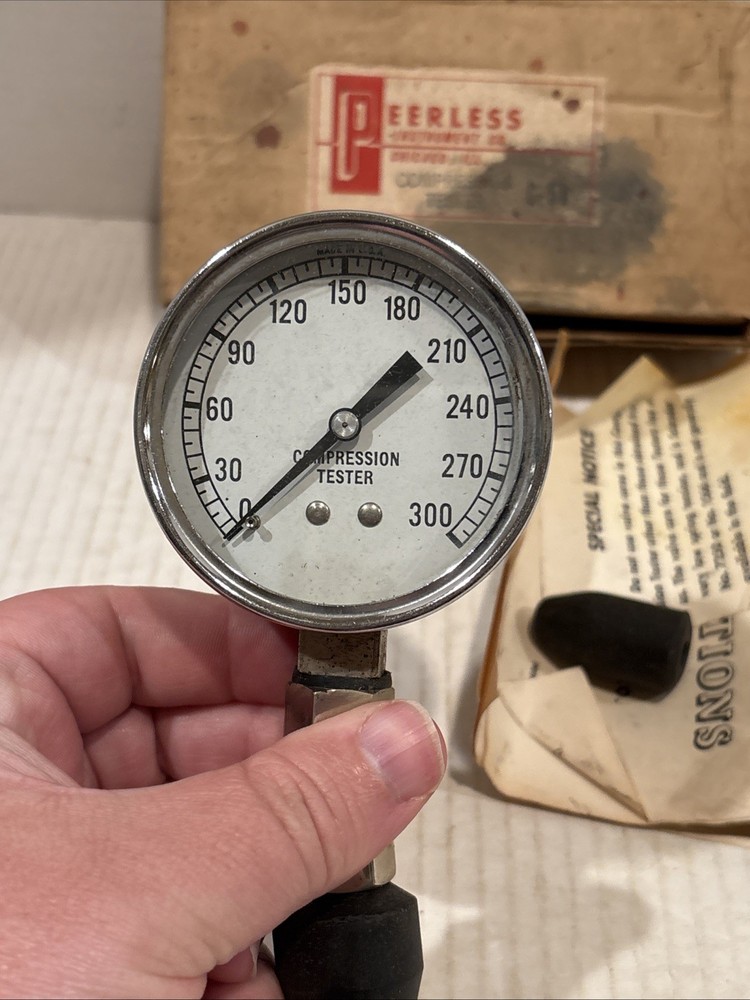 Vintage Peerless Compression Tester Model C-5B Original Box