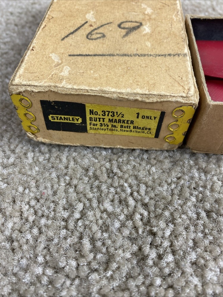 Stanley No.373 1/2-3 1/2”Butt Marker w/Case&Box