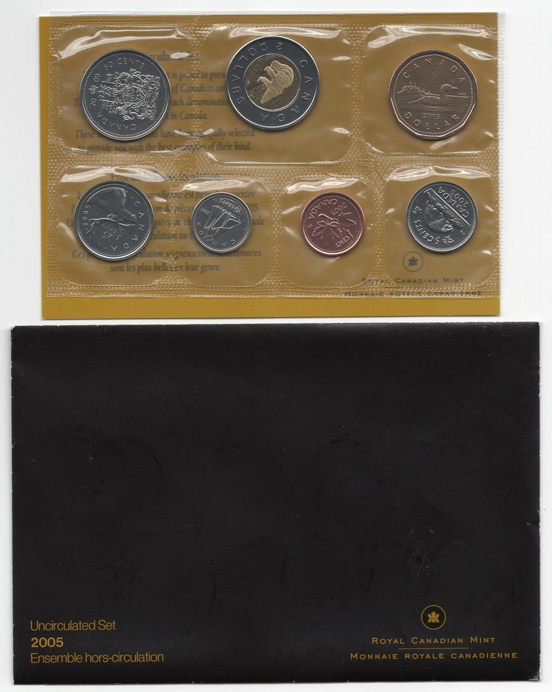 2005 Canada Uncirculated Proof Like Coin Set