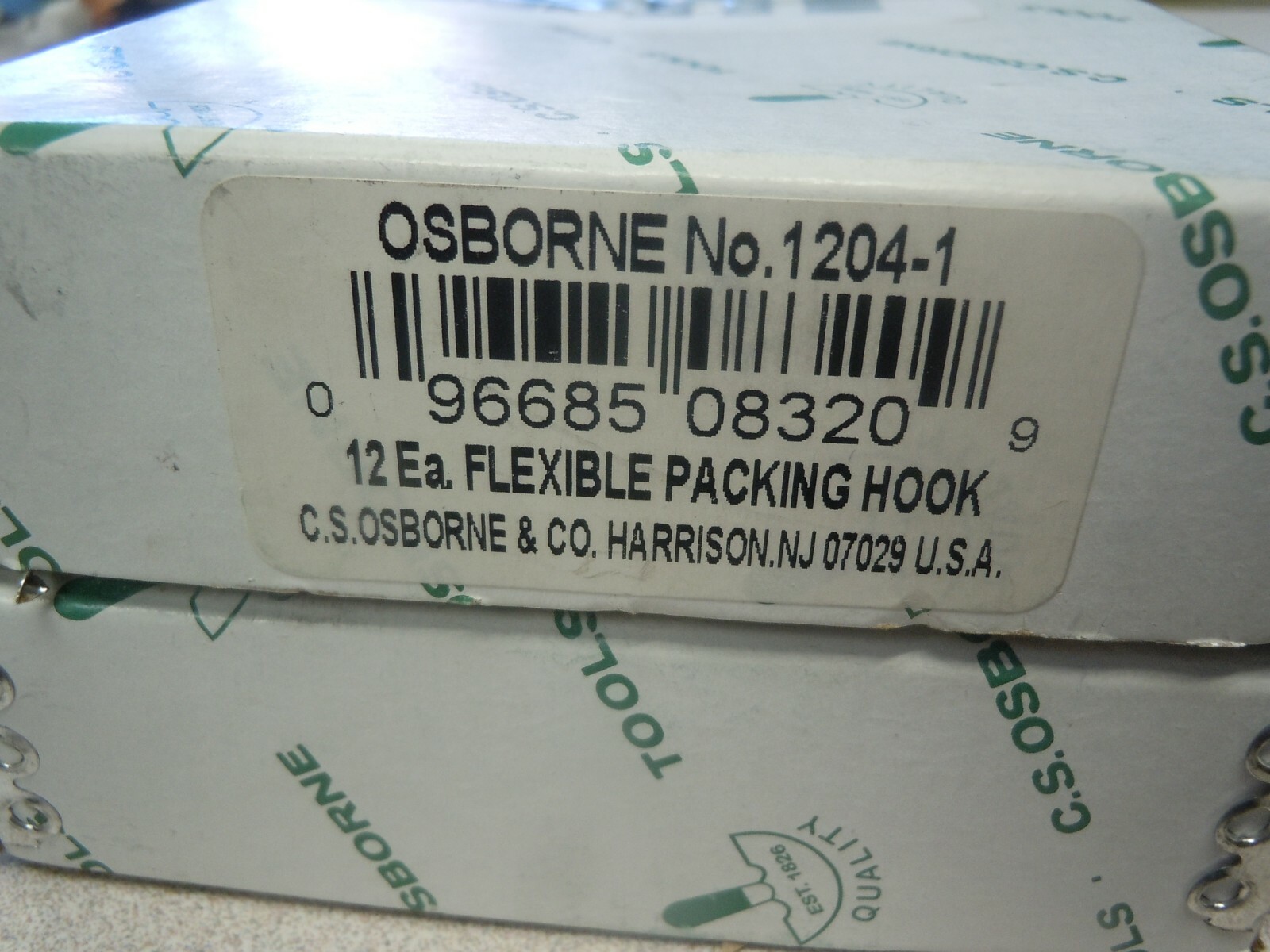 NEW C.S. Osborne (top USA brand) 1204-1 #1 7-1/2" FLEXIBLE PACKING HOOK 58320