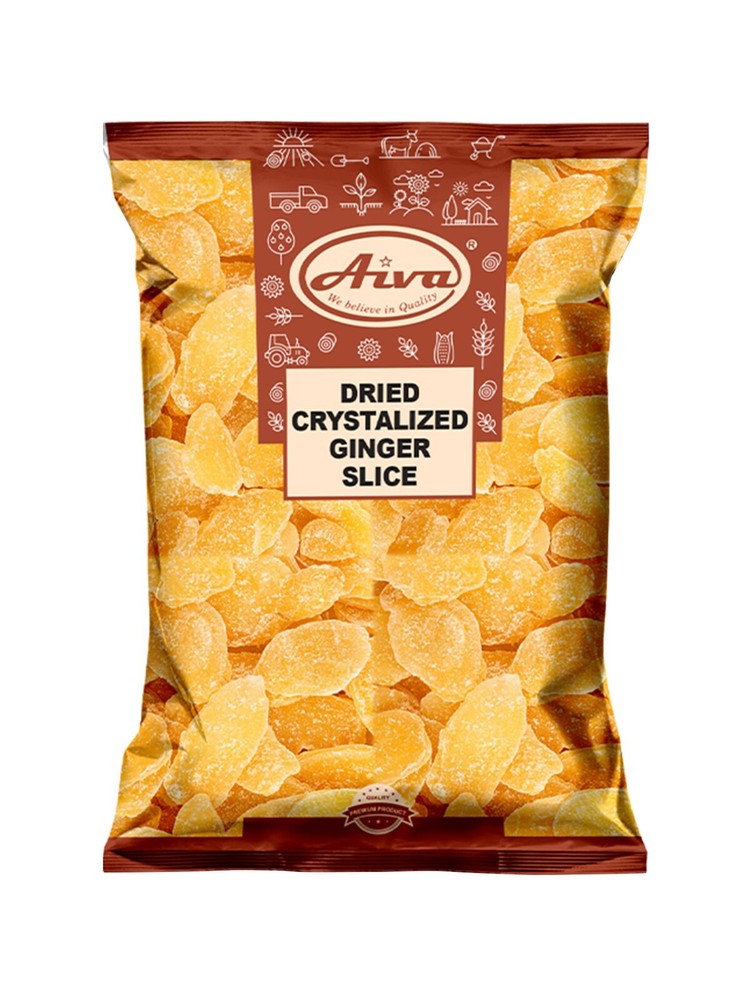 AIVA Crystallized Ginger Slices, 1 lb