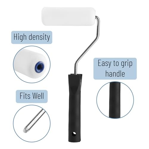 Bates- Paint Roller 4 Inch Paint Roller Frame with 2 Foam Covers