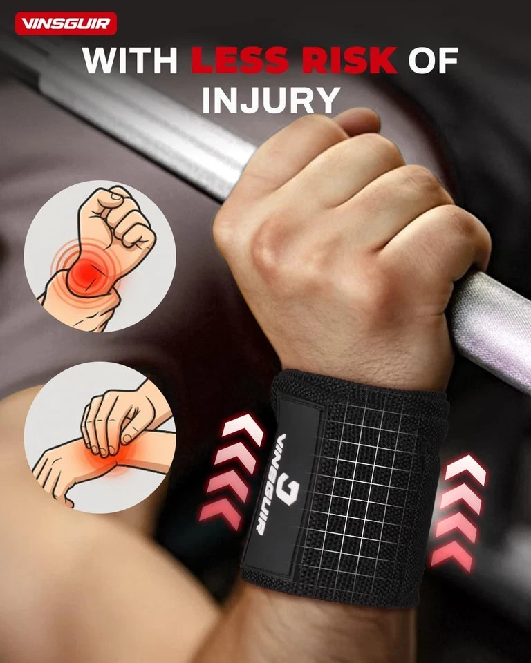 Elastic Wrist Wraps for Weightlifting and Working Out