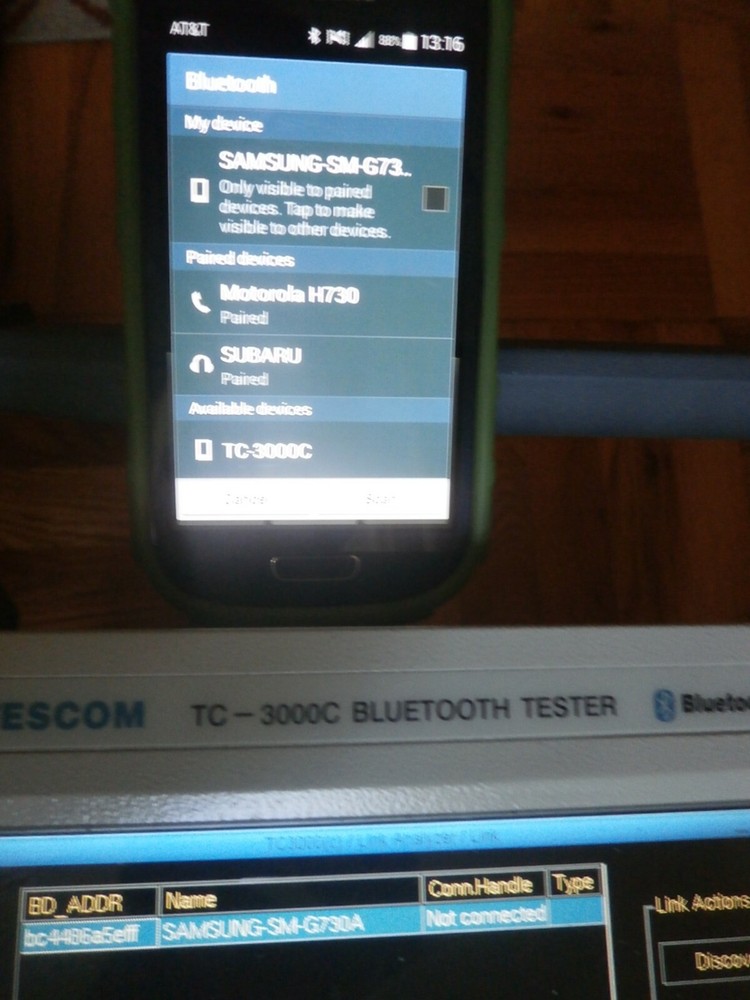 Tescom TC-3000C Bluetooth Analyzer Generator opt 30 Protocol LMP HCI SDP L2CAP