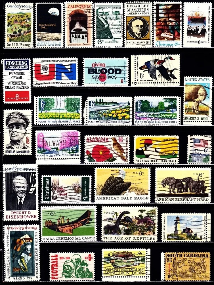 Nice US 6C Commemorative stamps (used)