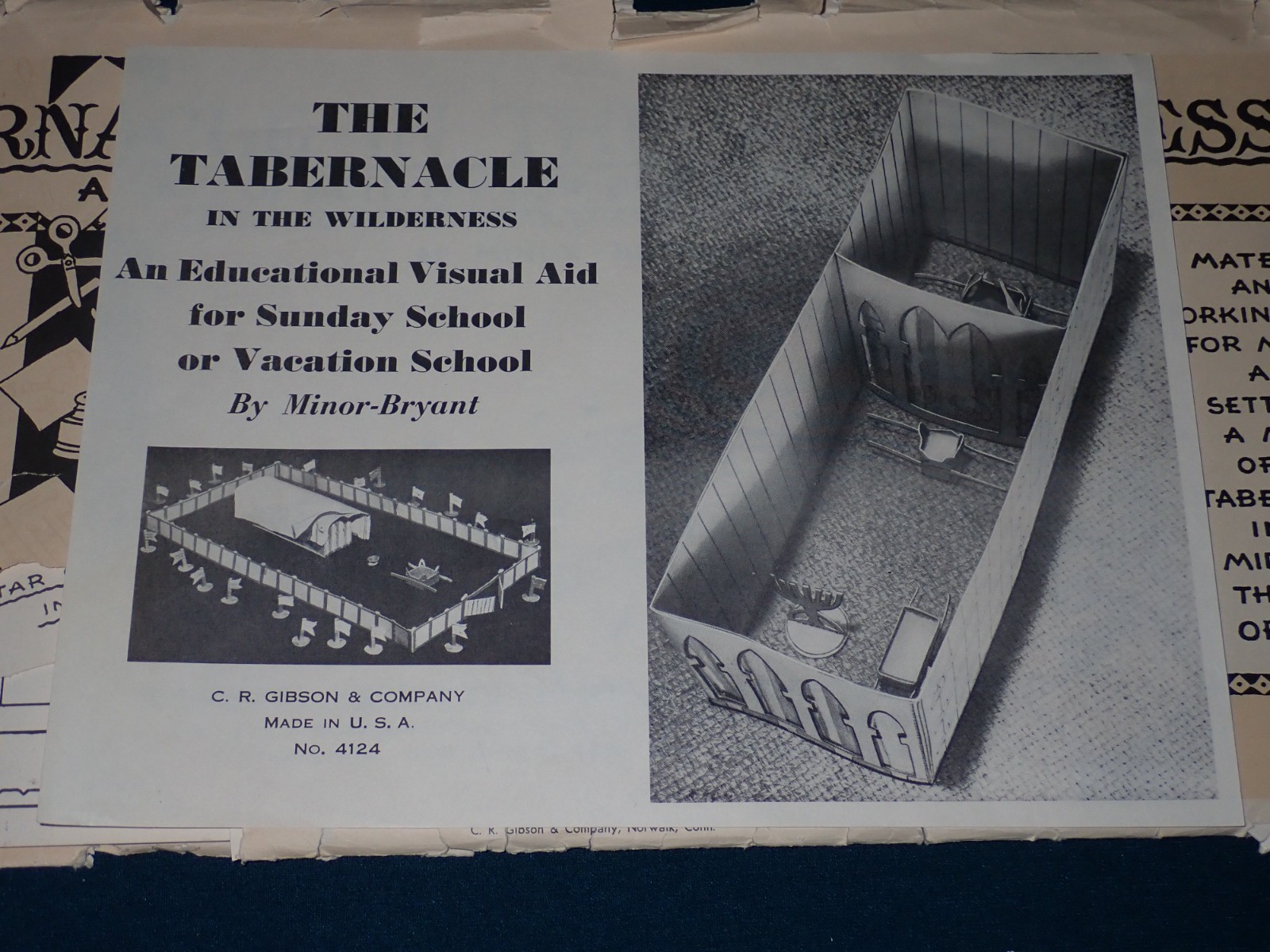Tabernacle in the Wilderness Replica Model Kit, CR Gibson, 1950s, Israel Bible