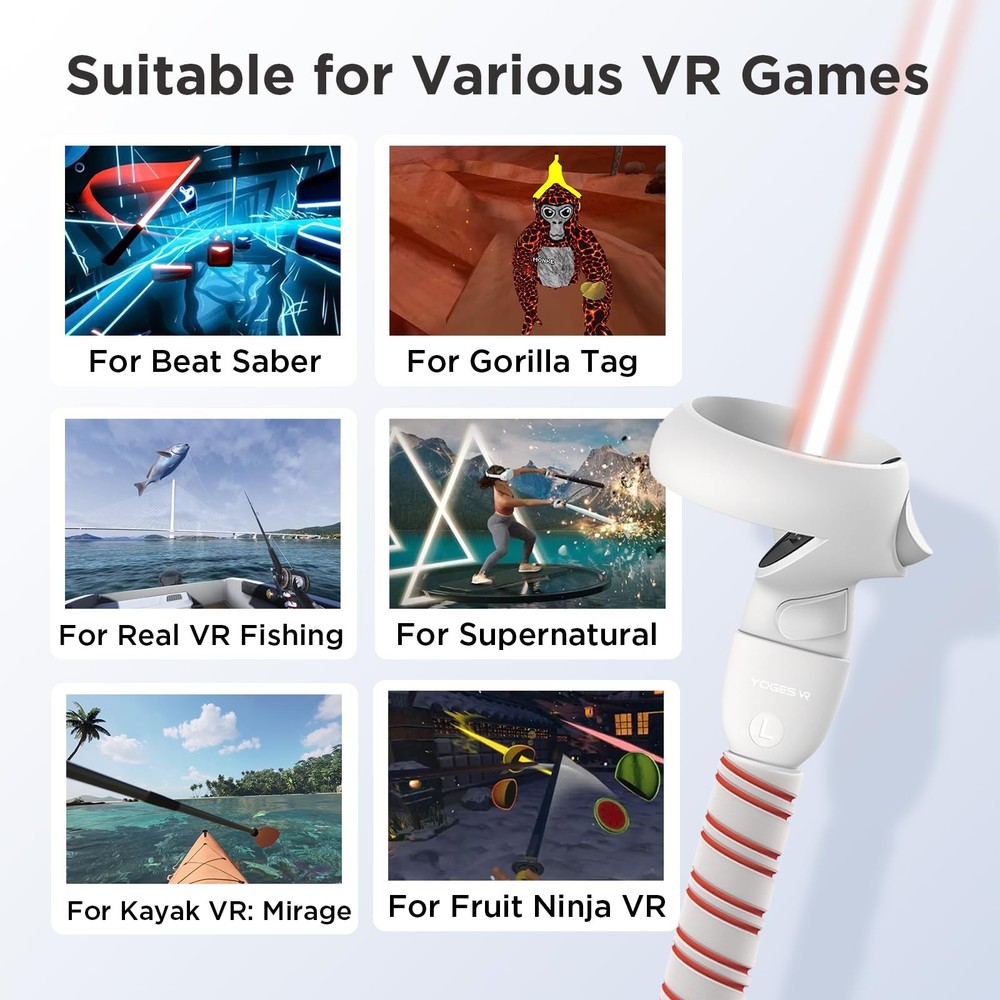 Handle Attachments Compatible with Oculus Quest 2 Controller Accessories, VR ...