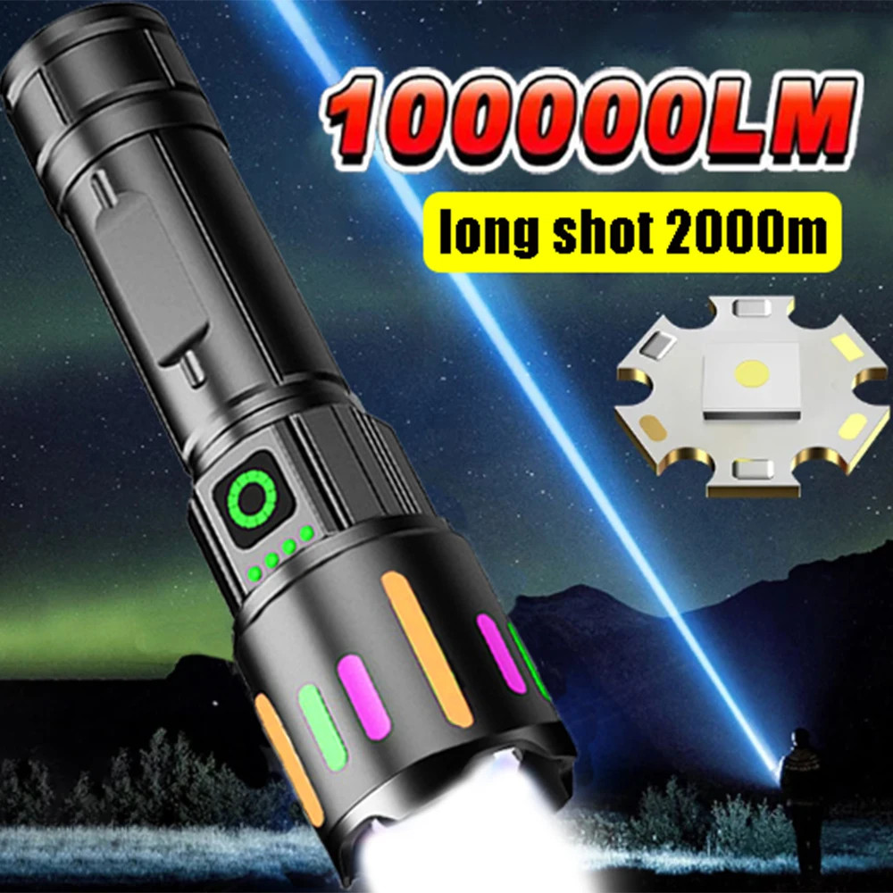 Super Bright LED Tactical Powerful Flashlight Rechargeable Work Light Camping US