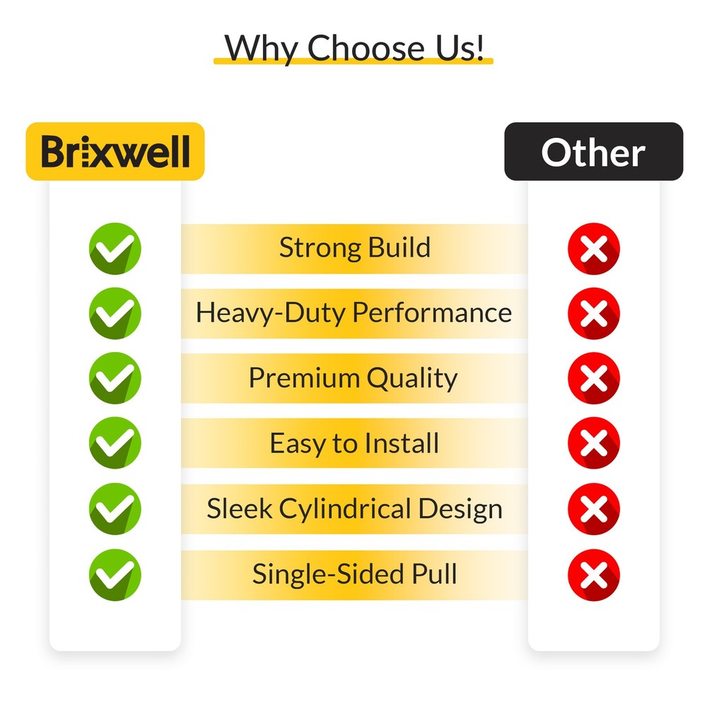 Brixwell Straight Back-to-Back Pull Handle 9" Length Clear Anodized Finish
