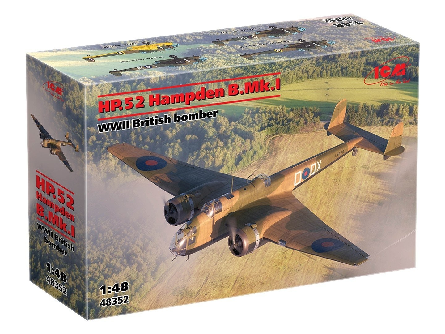 ICM 48352 WWII British bomber HP.52 Hampden B.Mk.I 1/48