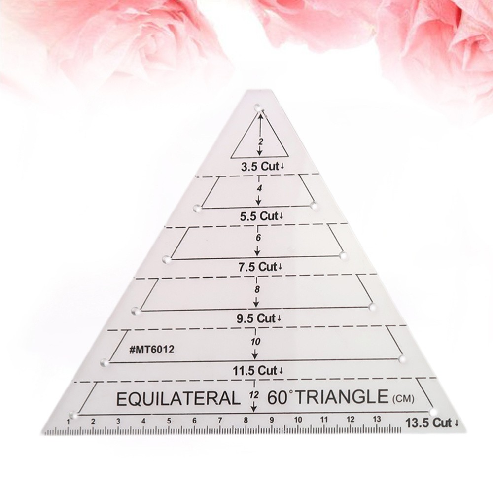 Triangle Patchwork Ruler Acrylic 60 Degree Quilting Template for Crafts