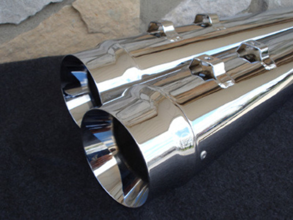 HARLEY STREET GLIDE FLHX TOURING  BAGGER 95-16 DNA MEGAPHONE 4" SLIP-ON MUFFLERS