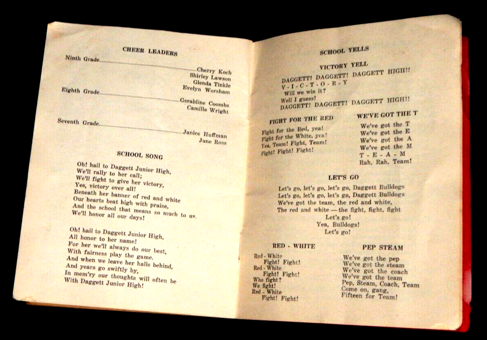1951 Daggett Junior High School Student Directory