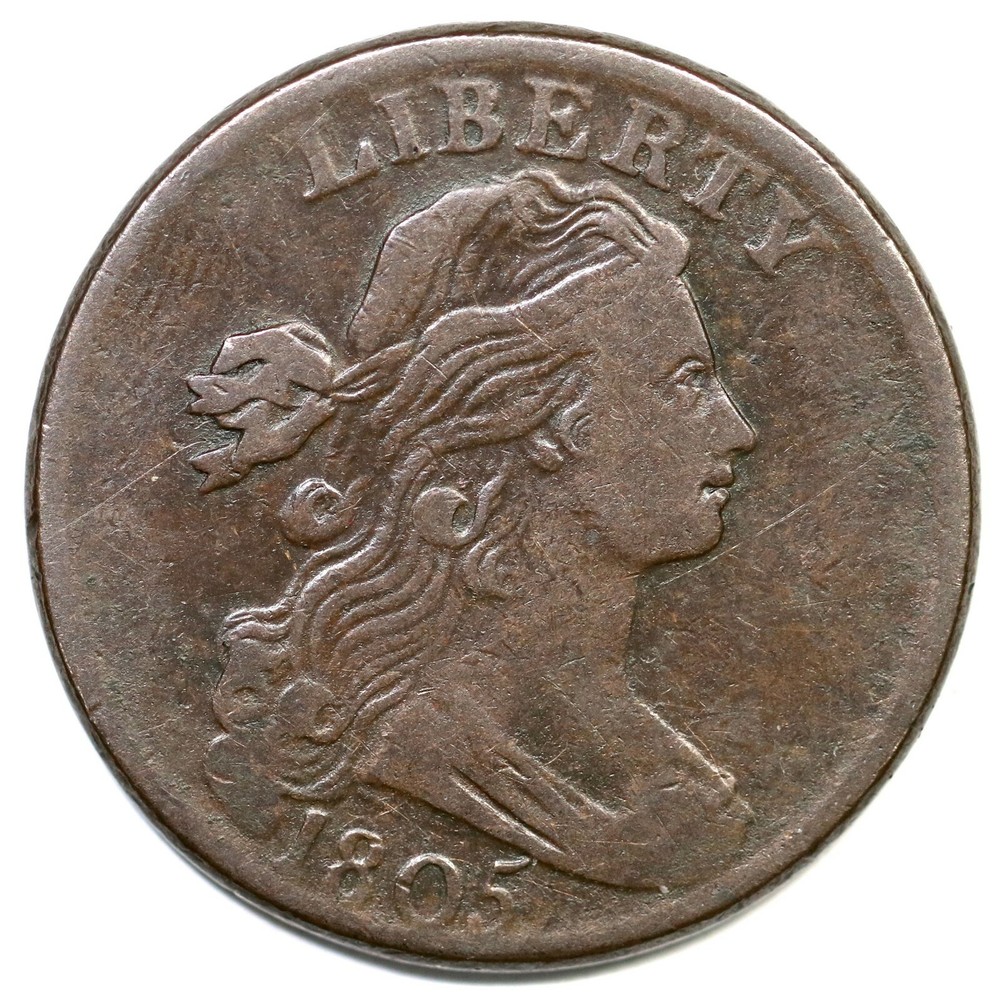 1805 S-268 R-3 Draped Bust Large Cent Coin 1c